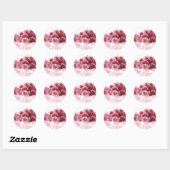 Sticker Rond Roses glamour (Feuille)