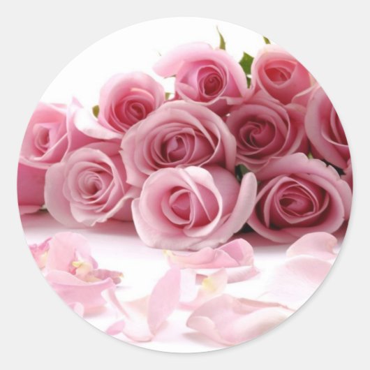 Sticker Rond Roses glamour (Devant)