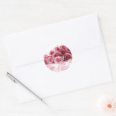 Sticker Rond Roses glamour (Enveloppe)