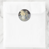 Sticker Rond Roses jaunes dans un vase de Caillebott Impression (Sac)