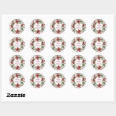 Sticker Rond Roses Joyeux Anniversaire (Feuille)