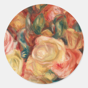 Sticker Rond Roses par Auguste Renoir