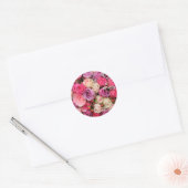 Sticker Rond Roses pastel mixtes par Therosegarden (Enveloppe)