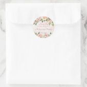 Sticker Rond Roses pastel rose pâle (Sac)