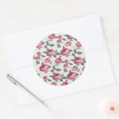 Sticker Rond Roses roses (Enveloppe)