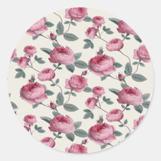 Sticker Rond Roses roses
