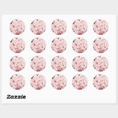 Sticker Rond Roses roses (Feuille)