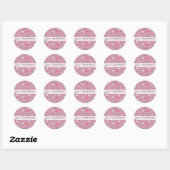 Sticker Rond roses roses (Feuille)