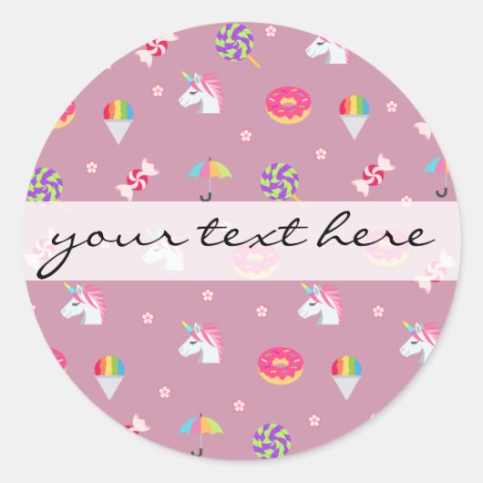 Sticker Rond roses roses (Devant)