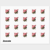 Sticker Rond Roses roses (Feuille)