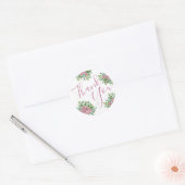 Sticker Rond Roses roses Jardin Printemps Mariage (Enveloppe)