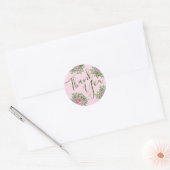Sticker Rond Roses roses Jardin Printemps Mariage (Enveloppe)