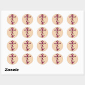 Sticker Rond Roses roses roses byzantines orthodoxes (Feuille)