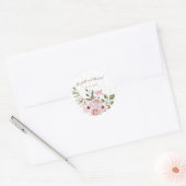 Sticker Rond Roses roses roses Elégant Mariage Floral (Enveloppe)
