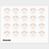 Sticker Rond Roses roses roses fille Merci d'anniversaire (Feuille)