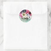 Sticker Rond ROSES ROSES ROSES ROSES ET FLEURS D'ANÉONE Merci (Sac)