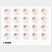 Sticker Rond Roses roses roses roses romantiques (Feuille)