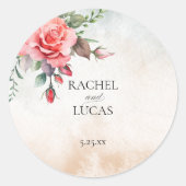 Sticker Rond Roses roses roses roses romantiques (Devant)
