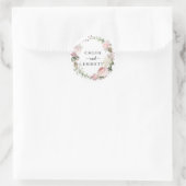 Sticker Rond Roses Roses Roses Roses Roses Roses Rouges Rustiqu (Sac)