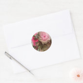 Sticker Rond Roses rouges (Enveloppe)
