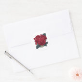 Sticker Rond roses rouges (Enveloppe)