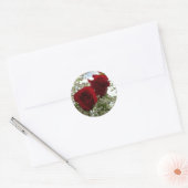 Sticker Rond Roses rouges (Enveloppe)