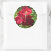 Sticker Rond Roses simples rouges (Sac)