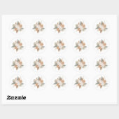 Sticker Rond Roses tropicaux (Feuille)