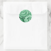 Sticker Rond ROSES VERTS MINT - Sceau d'enveloppe Mariage (Sac)