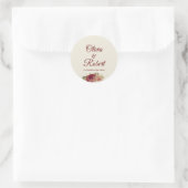 Sticker Rond Roses vintages (Sac)