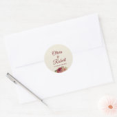 Sticker Rond Roses vintages (Enveloppe)