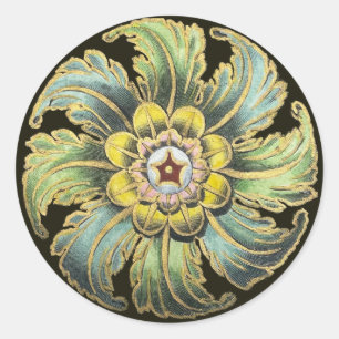 Sticker Rond Rosette architecturale antique n° 1