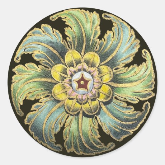 Sticker Rond Rosette architecturale antique n° 1 (Devant)