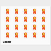 Sticker Rond Rosette blanche (Feuille)