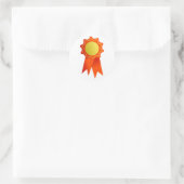 Sticker Rond Rosette blanche (Sac)