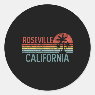 Sticker Rond Roseville California Usa City Triage Accueil Racin