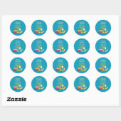 Sticker Rond Rosh Hashanah (Feuille)