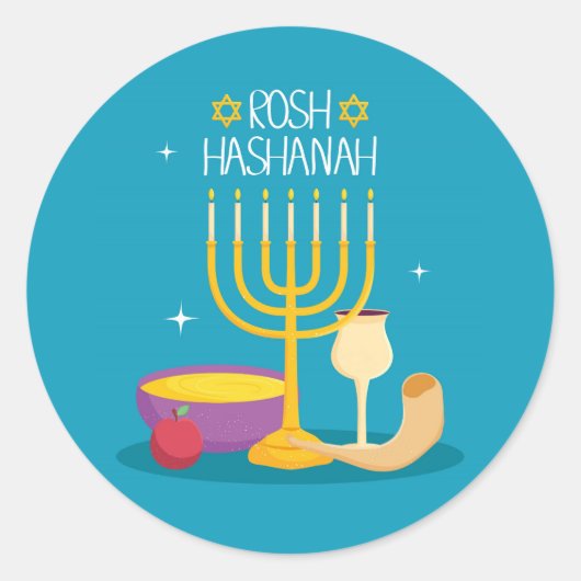 Sticker Rond Rosh Hashanah (Devant)