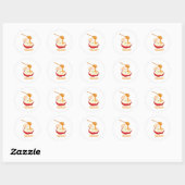 Sticker Rond Rosh Hashanah (Feuille)