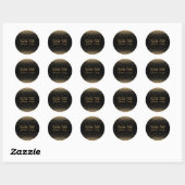 Sticker Rond Rosh Hashanah Gold Parties scintillant Hébreu Shan (Feuille)