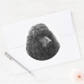 Sticker Rond Rosie, caniche standard (Enveloppe)
