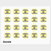 Sticker Rond Rosie la chemise Riveter (Feuille)