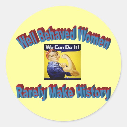 Sticker Rond Rosie la chemise Riveter (Devant)