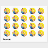 Sticker Rond Rosie la riveteuse (Feuille)