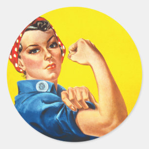 Sticker Rond Rosie la riveteuse