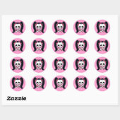 Sticker Rond Rosie Roger (Feuille)