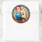 Sticker Rond Rosie the Riveter (Sac)