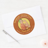 Sticker Rond Rosie the Riveter Jar Lid (Enveloppe)