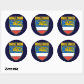 Sticker Rond Rostock (Feuille)