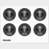 Sticker Rond Roswell Alien (Sticker) (Feuille)